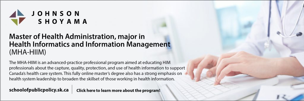 Johnson Shoyama MHA-HIIM program advertisement