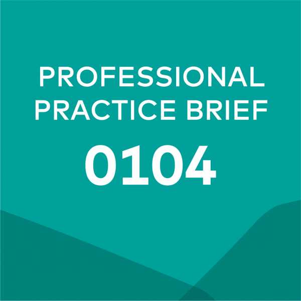 Product card for professional practice brief 0104