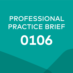 Product card image for professional practice brief 0106