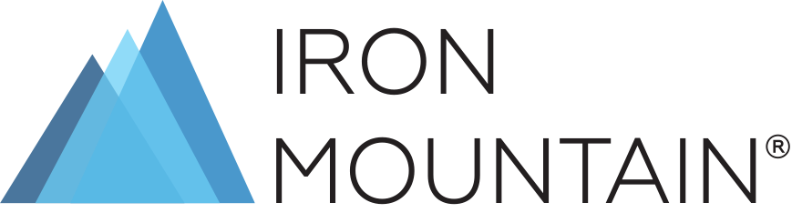 Iron mountain logo and click through
