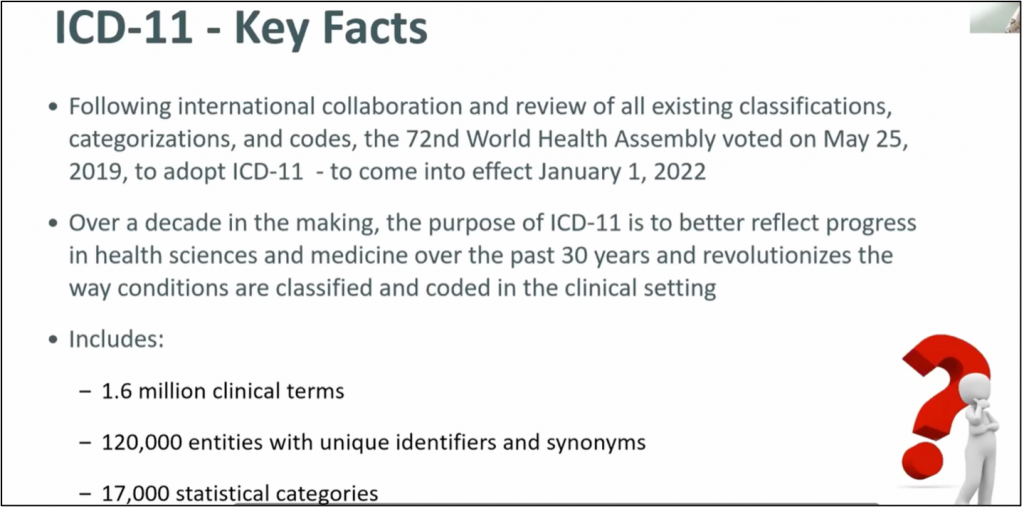 Slide presentation from 'Future-proofing classifications in Canada: The journey to ICD-11 (0140),' presented by Sharon Baker and Janice MacNeil.  Source: Canadian Institute for Health Information