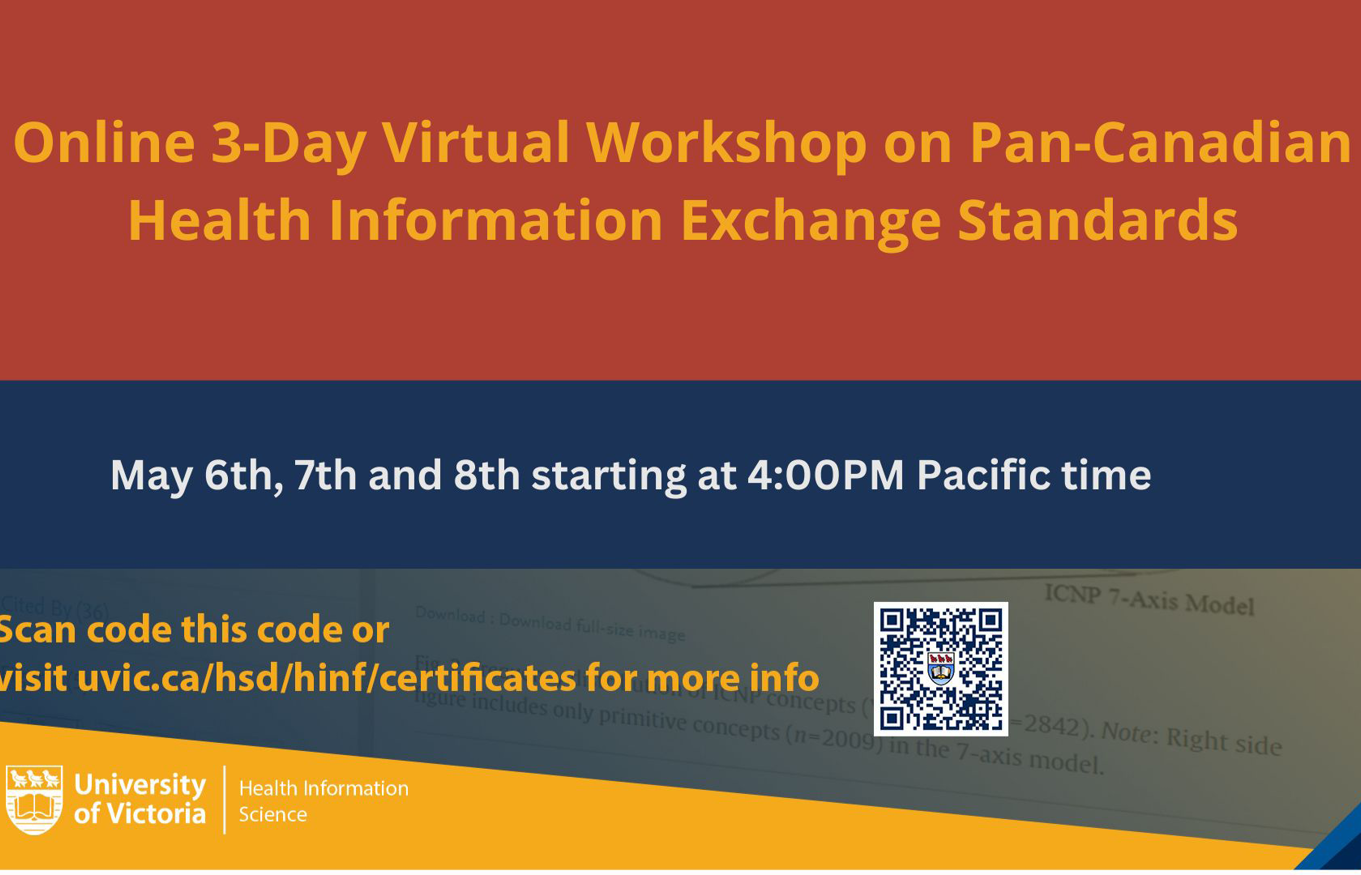 School of Health Information Science 3-Day Virtual Workshop on Pan-Canadian Health Information Exchange (HIE) Standards